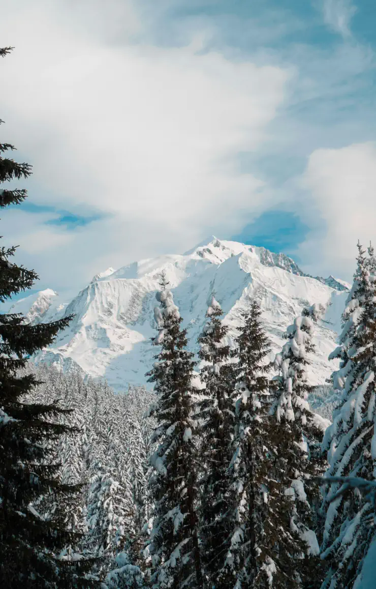 Mont Blanc Near Chamonix Pristine Ski Resort In France